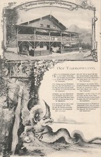 Ansichtskarte: Gasthaus zum feurigen Tazzelwurm, Oberaudorf, Brannenburg, 1913