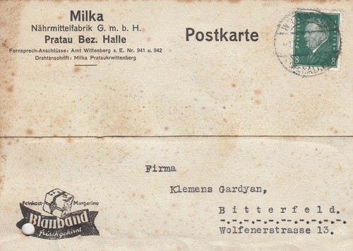 Pratau postkarte 1930 - postkarte, 1930,