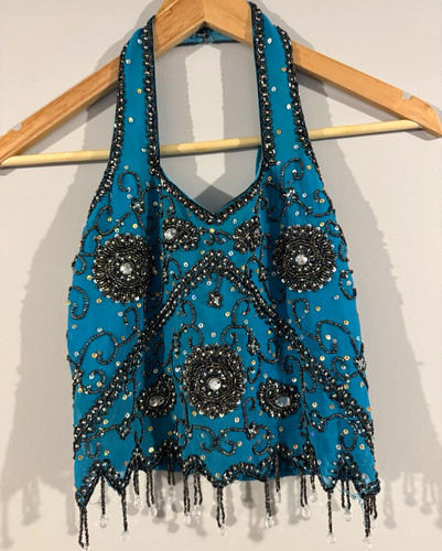 Clubbing damen blau perlen - clubbing,