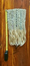 Echthaar Dreads mit langen offenen Spitzen / 30 cm lang / 3-8 mm dick / hellbond