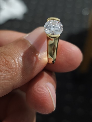 Karat moissanit ring - moissanit,