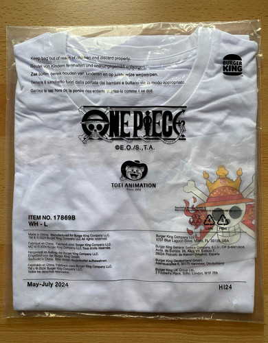 One piece ruffy shirt burger - piece,