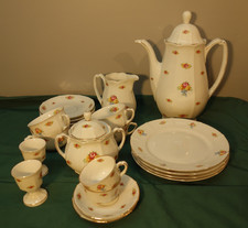 Porzellan Kaffeegeschirr Service Streublümchen Eamag Alt Schönwald Julius Staege
