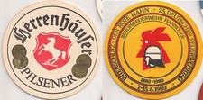 Herrenhäuser Pilsener - alter Bierdeckel "25. Deutscher Feuerwehrtag 1980"