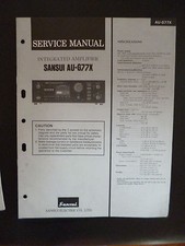 Original Service Manual Sansui Integrated Amplifier AU-G77X