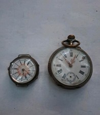 2x Antike Silberuhren 800er