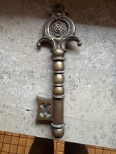 Alter schwerer Messing Korkenzieher Flaschenöffner Schlüsselform