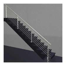 Edelstahl Geländer Treppe Handlauf 6 Traversen aufgesetzte Montage 500-20000mm