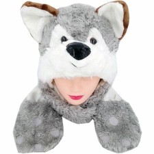 Plüsch fleece animal - hut, wolf