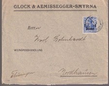 AuslandsPÄ / Türkei, Mi. 38, Smyrna/Deutsche Post - Nordhausen, 23.4.13