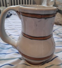 Mediterraner Wasser-, Saft oder Wein-KRUG glasierte Keramik Italien? Spanien?