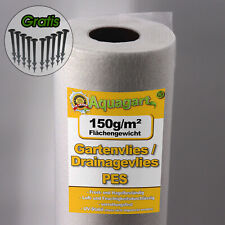 Unkrautvlies Gartenvlies Geovlies Geotextil Vlies Drainagevlies 150g 1m breit %%
