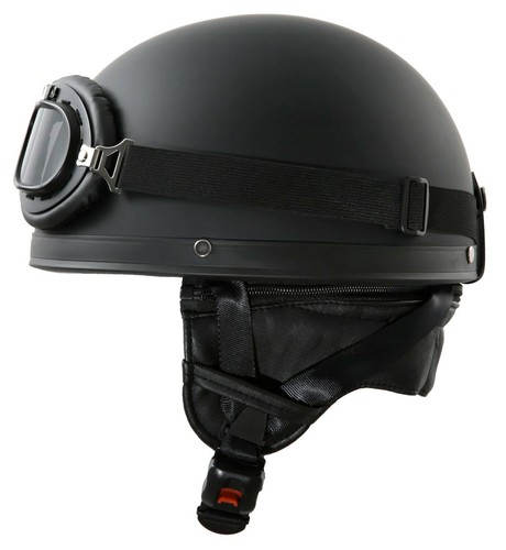 Ato moto retro helm schwarz - helm,