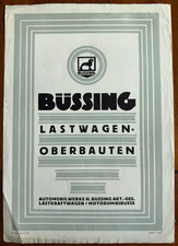 Prospekt von 1927 BÜSSING Lastwagen-Oberbauten Lkw-Modelle Typen orig. brochure