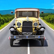 1931 Ford Model A Tudor Bronson Yellow in 1:18 scale by Sun Star