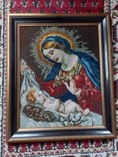 Gesticktes Bild mit Rahmen