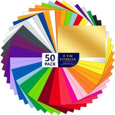 Vinylfolie Plotter Selbstklebend Bastelset 50 Farben Cricut Silhouette