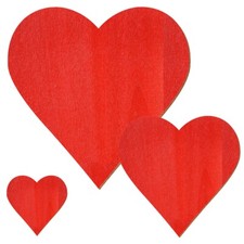 Rote Holz Herzen - Deko