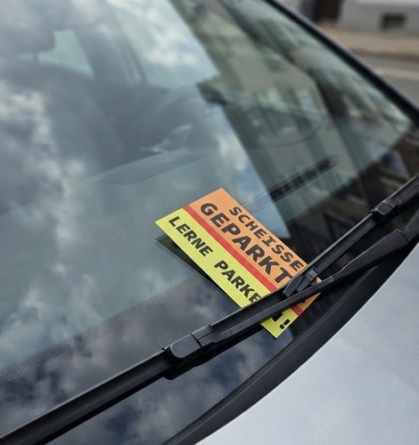 50x falschparker prank karten - falschparker,