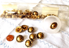 Konvolut Knöpfe in Knopfröhrchen, mit Steg, 19 mm, 32 Stück,  N E U - Metall