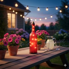 LED Weinflasche Glasflasche