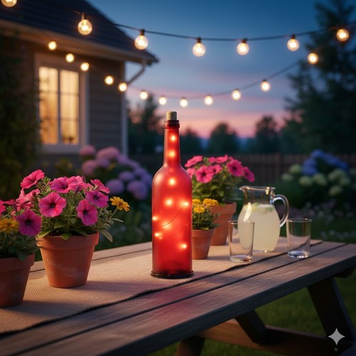 Led weinflasche glasflasche - weinflasche,
