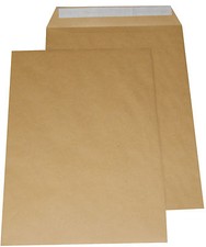 Briefumschläge DIN C4 229 mm x 324 mm  ohne Fenster braun Haftklebung 90 g/m²