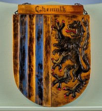 Vintage Wappen Chemnitz Holz