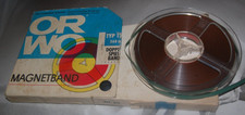 ORWO (DDR) MAGNETTONBAND 13cm SPULE Typ:120 DOPPELSPILEBAND 360m vom 1974