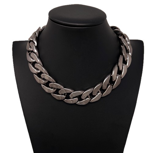 Schwarze halskette kette cm - schwarze,
