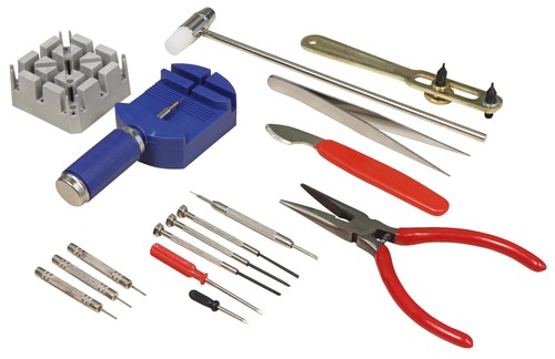 Uhrenwerkzeug set teilig - uhrenwerkzeug-set,, 16-teilig