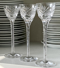 Antik Stängelglas 3 Gläser
