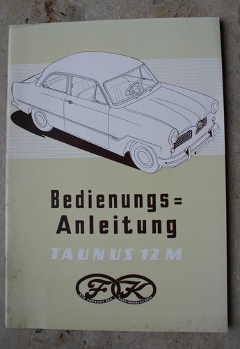 Betriebsanleitung ford taunus - ford,