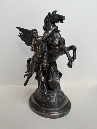 Bronze statue pegasus perseus - statue,