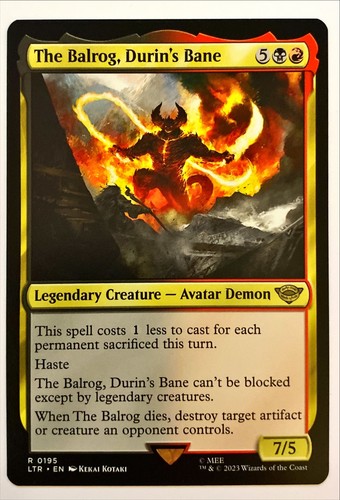 Mtg the balrog durin s - -, durin's
