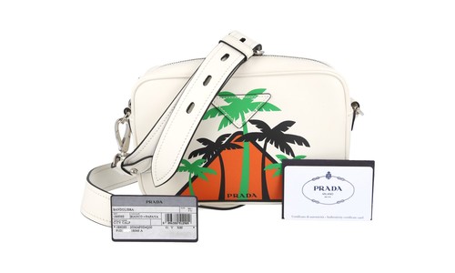 Prada leder schultertasche - prada,
