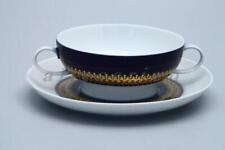 Suppentasse mit Untere Thomas Rotunda Kobalt Goldbordüre