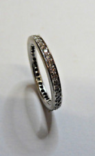 Memoire Ring, Vorsteckring  in 750/18k Weissgold 40 Brillanten 0,50 ct TW/si neu