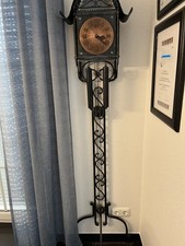 Antike gusseiserne Pendel-Standuhr ; Handgefertigt ; DUGENA-Werk ; 190 x 45 cm