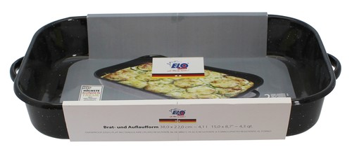 Elo viereckpfanne emaille 38cm - emaille,