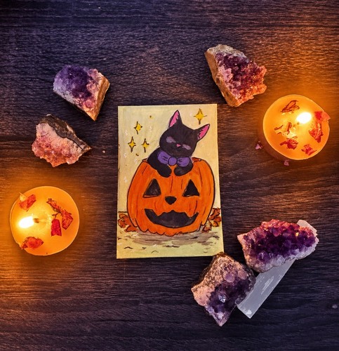 Original aceo schwarze - aceo,
