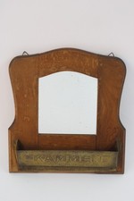 Wandspiegel Kammen Echtholz Messing Frisierspiegel Schminkspiegel (451-27 H24)