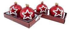 Kerze Weihnachtskugel rot