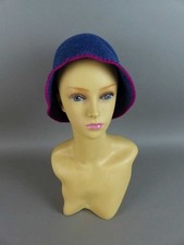 Bedacht Hut Wollhut Einheitsgröße blau Kopfbedeckung Glockenhut Wolle (WM)