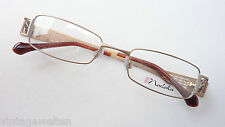 Brille schmal Damenfassung Metall braun ausgefallene Bügel Lesebrille Gr. M
