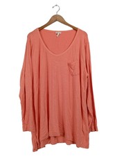 Deerberg Damen Langarmshirt Gr. 44/XXL Orange Viskose Casual