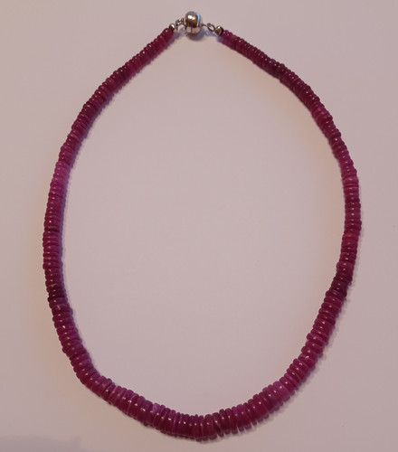 Perlenkette pink heishi perlen - perlenkette,