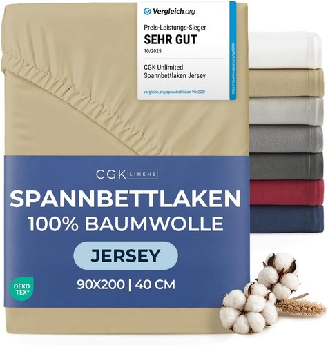 Spannbettlaken jersey 90x200 - spannbettlaken,