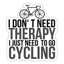 Rennrad Therapie Spruch Fahrradfahrer Aufkleber Sticker, max. 10 x 10 cm