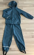 name it Regenanzug Gr.116 Regenhose Regenjacke blau 6 Jahre nicht gefüttert Neu!